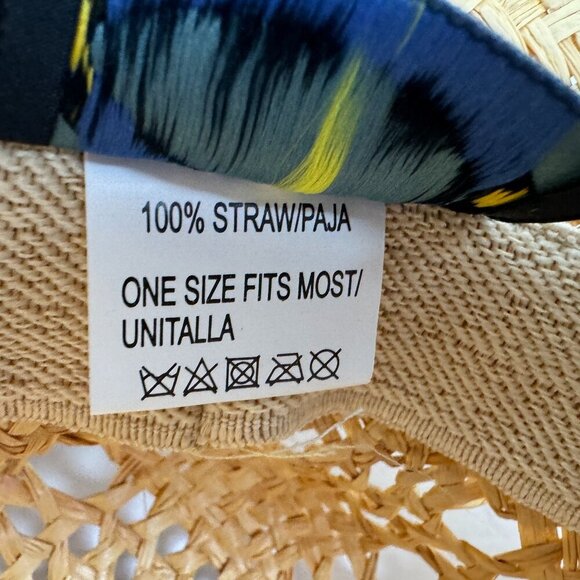 Scala 100% Straw Cowboy Hat Beaded Band  Size L/XL ( 23.25\